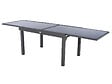HESPERIDE - Table extensible rectangulaire en verre Piazza 6/10 places Gris anthracite - Hespéride - vignette
