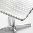 OVIALA - Ensemble table de jardin bistrot inclinable 2 places aluminium gris - Cambridge - vignette