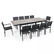 OVIALA - Table extensible 8 chaises et 2 fauteuils en aluminium et céramique  - Tivoli - vignette