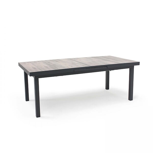 OVIALA - Table extensible 8 chaises et 2 fauteuils en aluminium et céramique  - Tivoli - large
