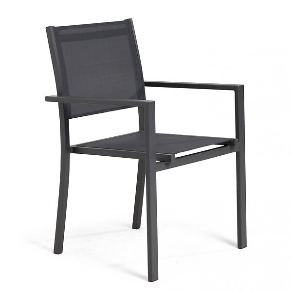 OVIALA - Table extensible 8 chaises et 2 fauteuils en aluminium et céramique  - Tivoli - large