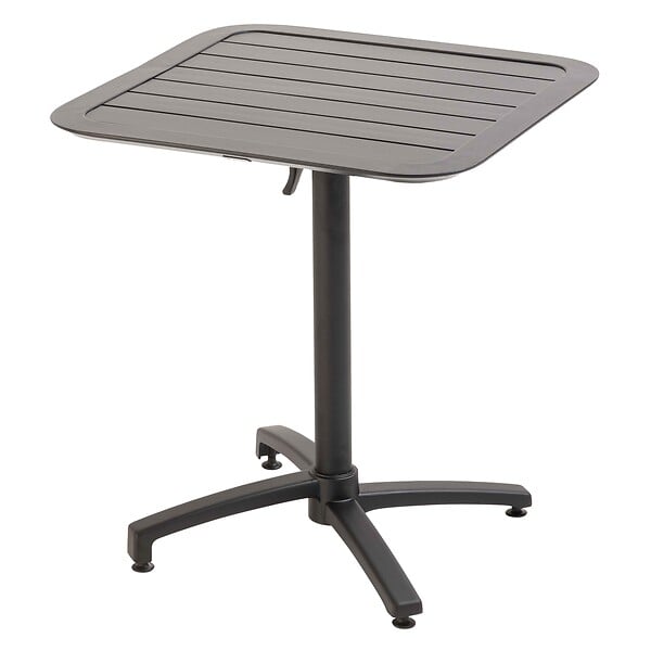 OVIALA - Ensemble table inclinable de terrasse 70 x 70 cm et 2 fauteuils noir - Almada - large