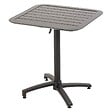 OVIALA - Ensemble table inclinable de terrasse 70 x 70 cm et 2 fauteuils noir - Almada - vignette