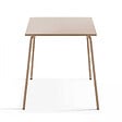 OVIALA - Ensemble table de jardin carrée et 2 chaises bistrot taupe - Palavas - vignette