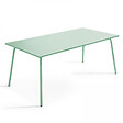OVIALA - Ensemble table de jardin et 8 fauteuils en métal vert sauge - Palavas - vignette