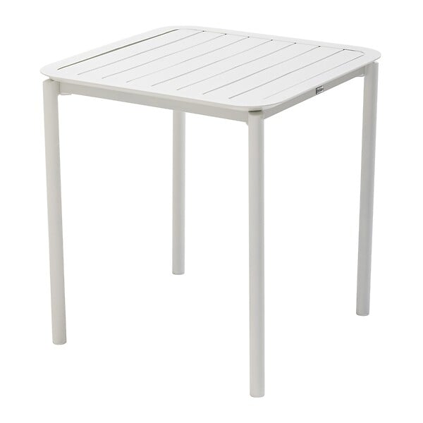 OVIALA - Ensemble table de terrasse 70cm et 2 chaises blanc - Almada - large