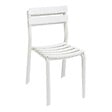 OVIALA - Ensemble table de terrasse 70cm et 2 chaises blanc - Almada - vignette