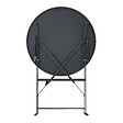 OVIALA - Table de terrasse ronde pliante et 2 chaises pliantes anthracite - Annecy - vignette