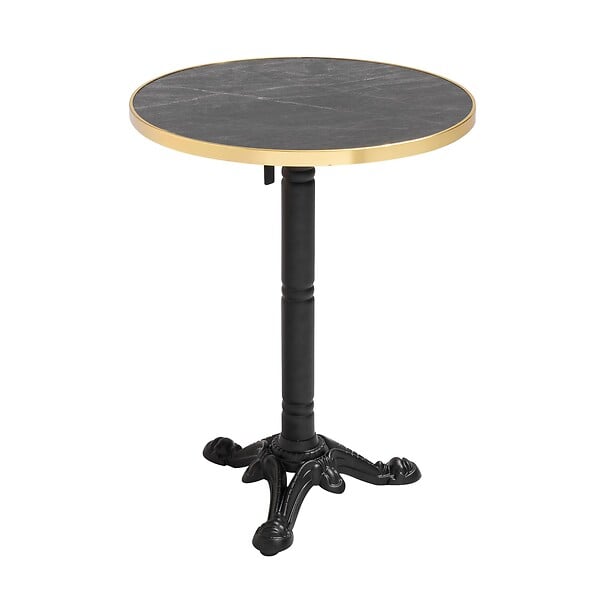OVIALA - Ensemble table de terrasse marbre noir et 2 chaises bleu - Montmartre - large