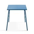 OVIALA - Ensemble table de terrasse et 4 chaises en métal bleu pacific - Palavas - vignette