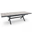 OVIALA - Table extensible en aluminium et céramique 10 chaises gris - Tivoli - vignette