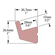 SANS - Corniche plafond Cimaises et Plus C07 - 2,7x2,7x200cm (h x p x L) - moulure décorative polyuréthane - vignette