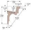 SANS - Corniche plafond Cimaises et plus C03 - 5,5x4,2x200cm (h x p x L) - moulure décorative polyuréthane - vignette