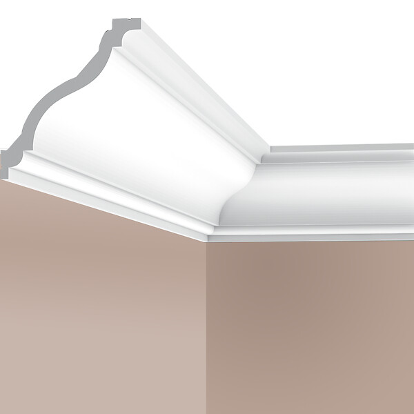 SANS - Corniche plafond Cimaises et Plus C04 - 5,5x4,2x200cm (h x p x L) - moulure décorative polyuréthane - large