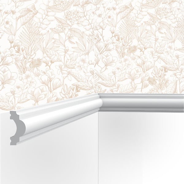SANS - Cimaise , Moulure Cimaises et Plus M04 - 4x2x200cm (h x p x L) - moulure décorative polyuréthane - large
