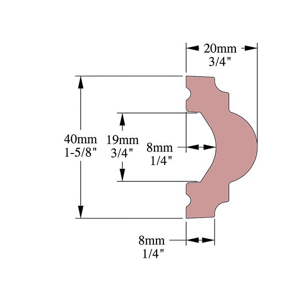 SANS - Cimaise , Moulure Cimaises et Plus M04 - 4x2x200cm (h x p x L) - moulure décorative polyuréthane - large