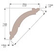 SANS - Corniche plafond Cimaises et Plus C05 - 7x7x200cm (h x p x L) - moulure décorative polyuréthane - vignette
