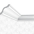 SANS - Corniche plafond Cimaises et Plus C08 - 8x8x200cm (h x p x L) - moulure décorative polyuréthane - vignette
