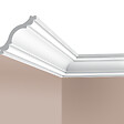 SANS - Corniche plafond Cimaises et Plus C08 - 8x8x200cm (h x p x L) - moulure décorative polyuréthane - vignette