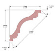 SANS - Corniche plafond Cimaises et Plus C08 - 8x8x200cm (h x p x L) - moulure décorative polyuréthane - vignette