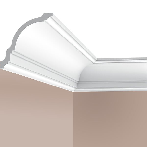 SANS - Corniche plafond Cimaises et Plus C06 - 12x12x200cm (h x p x L) - moulure décorative polyuréthane - large