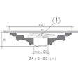 ORAC DECOR - R11 Rosace de plafond Orac Decor ø 19cm - moulure décorative polyuréthane Avec un tube de colle - vignette