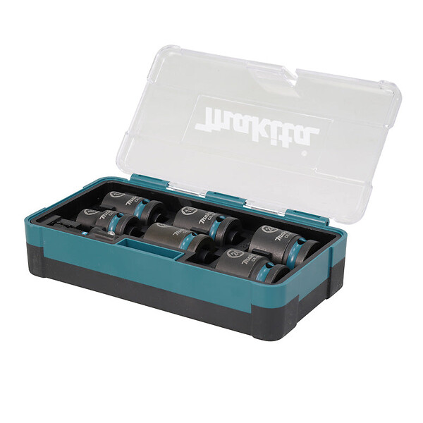 MAKITA - Coffret de 6 douilles MAKITA IMPACT BLACK + Adaptateur HEXA 1/4''E-16592 - large