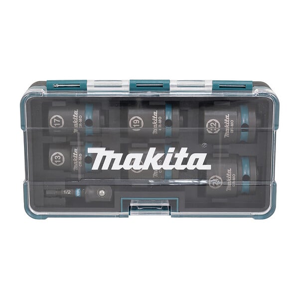 MAKITA - Coffret de 6 douilles MAKITA IMPACT BLACK + Adaptateur HEXA 1/4''E-16592 - large