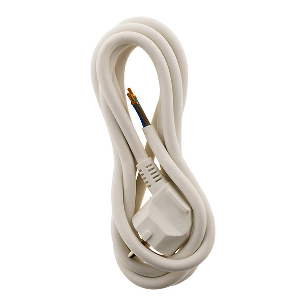 ZENITECH - Lot de 2 cordons d'alimentation + prise 16A - 2m - Blanc - Zenitech - large