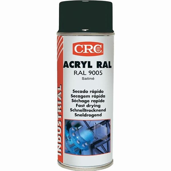 KF - Peinture acrylique CRC Aérosol - Noir satin - 520ml/400ml - large