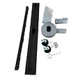 SANIVERRE - SAMY Caniveau de douche italienne compact noir L.60 cm siphon 360°, drainage 36l/min, hauteur réglable - vignette