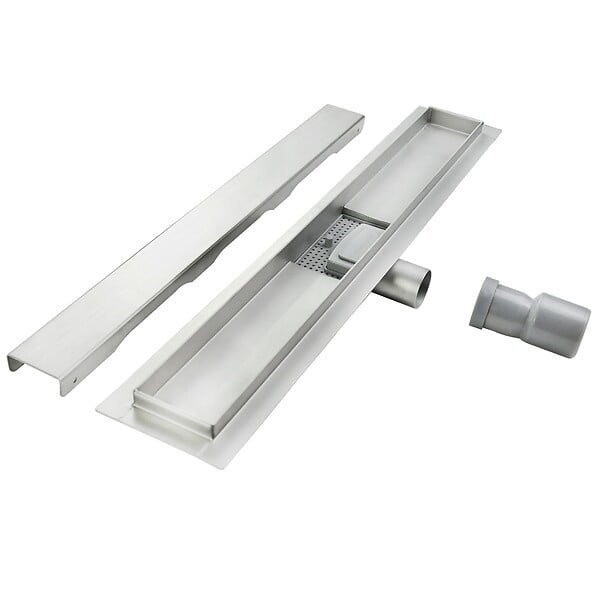 SANIVERRE - DALA Caniveau de douche Italienne inox L.110 cm avec siphon anti-odeurs + filtre, drainage performant - large
