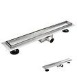 SANIVERRE - CELO Caniveau de douche 2en1 à encastrer L.90 cm, à carreler ou inox, drainage 36L/min, hauteur réglable - vignette
