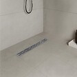 SANIVERRE - JAZY Caniveau de douche L.50 cm design linéaire, acier inoxydable, siphon anti-odeurs, drainage élevé - vignette