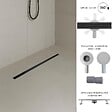 SANIVERRE - SAMY Caniveau de douche italienne compact noir L.70 cm siphon 360°, drainage 36l/min, hauteur réglable - vignette