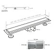 SANIVERRE - DALA Caniveau de douche Italienne inox L.120 cm avec siphon anti-odeurs + filtre, drainage performant - vignette