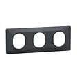 SCHNEIDER ELECTRIC - Plaque finition 3 postes horizontale 71 mm anthracite - Ovalis - Schneider - vignette