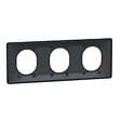 SCHNEIDER ELECTRIC - Plaque finition 3 postes horizontale 71 mm anthracite - Ovalis - Schneider - vignette