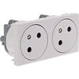 PROTEC - Prise double affleurante 16A - Blanc - FORTYfive - Protec - vignette