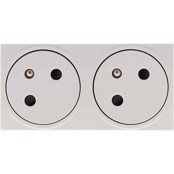 PROTEC - Prise double affleurante 16A - Blanc - FORTYfive - Protec - large