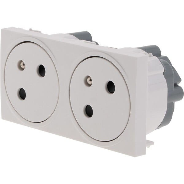 PROTEC - Prise double affleurante 16A - Blanc - FORTYfive - Protec - large