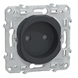 SCHNEIDER ELECTRIC - Prise à puits 2P 16A bornes vis anthracite - Ovalis - Schneider - vignette