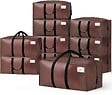 VOUNOT - Lot de 10 sacs de demenagement grand format avec sangles et poignee marron - vignette