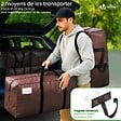 VOUNOT - Lot de 10 sacs de demenagement grand format avec sangles et poignee marron - vignette