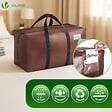 VOUNOT - Lot de 10 sacs de demenagement grand format avec sangles et poignee marron - vignette