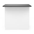 ID MARKET - Ilot central IVO 100 cm blanc avec plan de travail gris anthracite - vignette