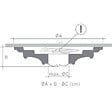 ORAC DECOR - R17 Rosace de plafond Orac Decor ø 47cm - moulure décorative polyuréthane Avec un tube de colle - vignette