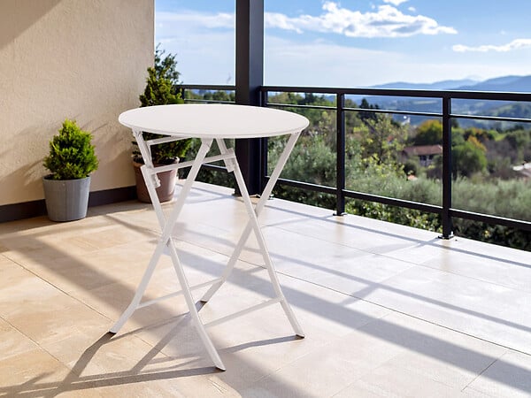 HESPERIDE - Table de jardin ronde Greensboro Ø 60 cm Argile - Hespéride - large