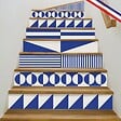 99DECO - Contremarches PVC pour escalier - bleu - Lot de 5 (18x100 cm) - vignette