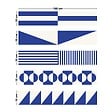 99DECO - Contremarches PVC pour escalier - bleu - Lot de 5 (18x100 cm) - vignette